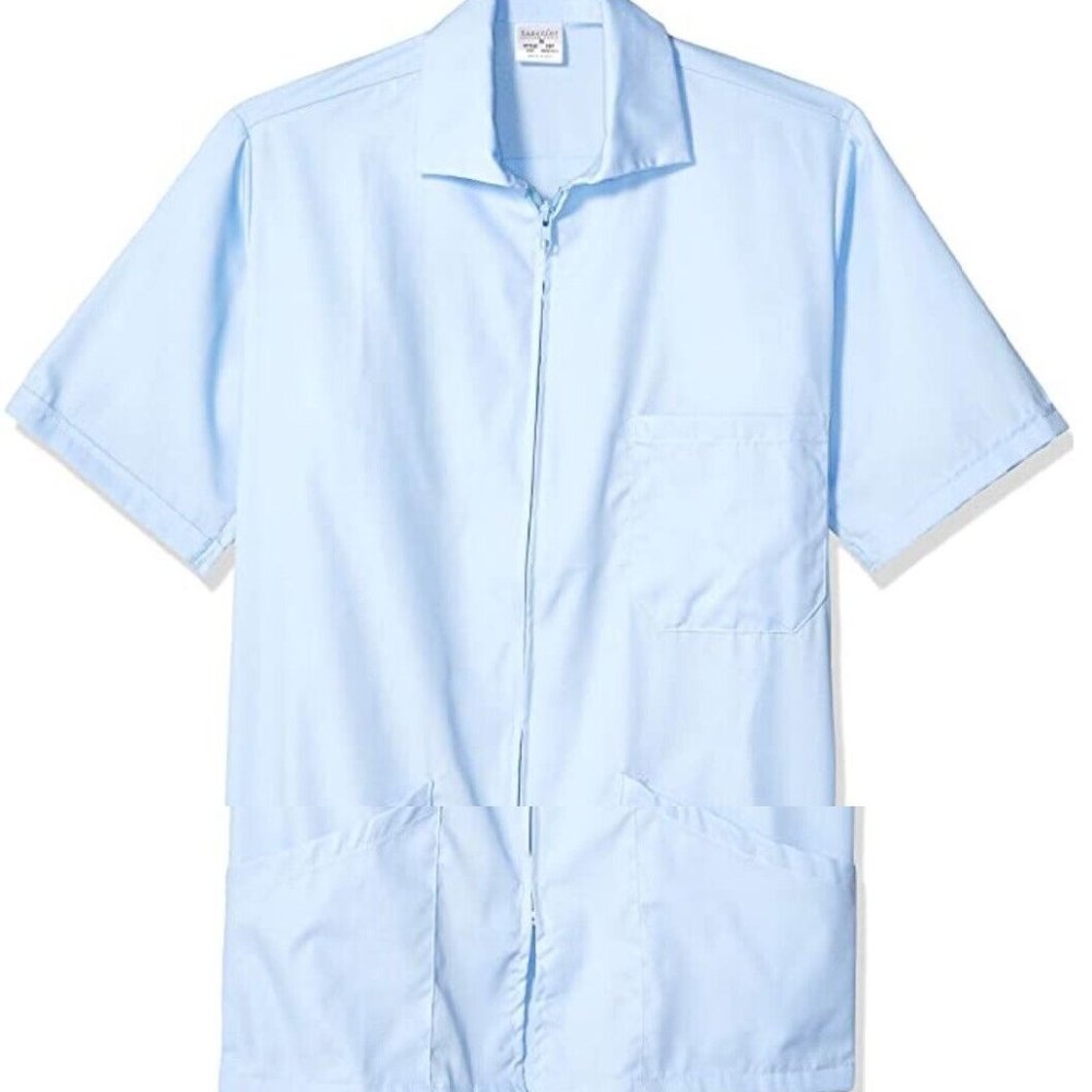 Fashion Seal Shane Uniform Zipper Front Scub Shirt With Pockets Size Xlarge